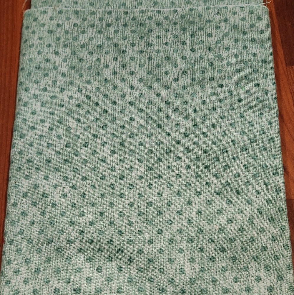 jade green polka dots fabric